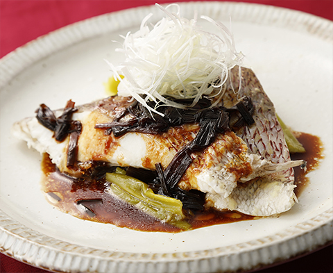 レンジで簡単！葱麺醤で中華風蒸し魚